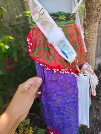 Image 3 of Boho slip skirt purple and red -beads 6-14 