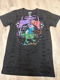 Small love Smurf purple lace destroyed 