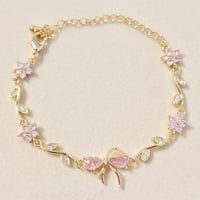 Image 1 of  Pink Bow Graden Bracelet
