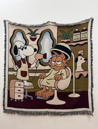 Snoopy Bootlegs a Salon Job Rug 