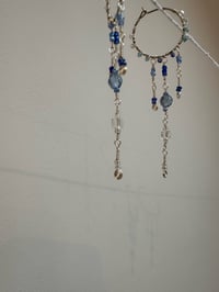 Image 4 of Blue Hoops with glass beads