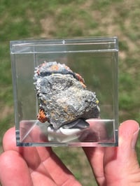 Image 10 of Realgar & Fine Quartz Points Specimen #2504