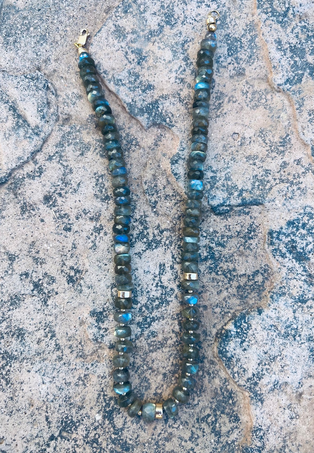 *new* CLASSIC strand- labradorite + gold