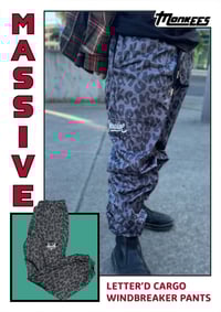 Image 3 of Letter’d Print Cargo Windbreaker Pants
