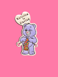 Image 2 of Broche Pin's "Knitting is caring 🩷"