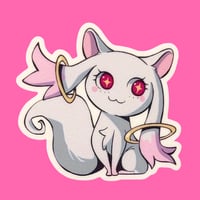 Image 1 of Kawaii Contract Maker Kyubey Vinyl Sticker - 2 Inch