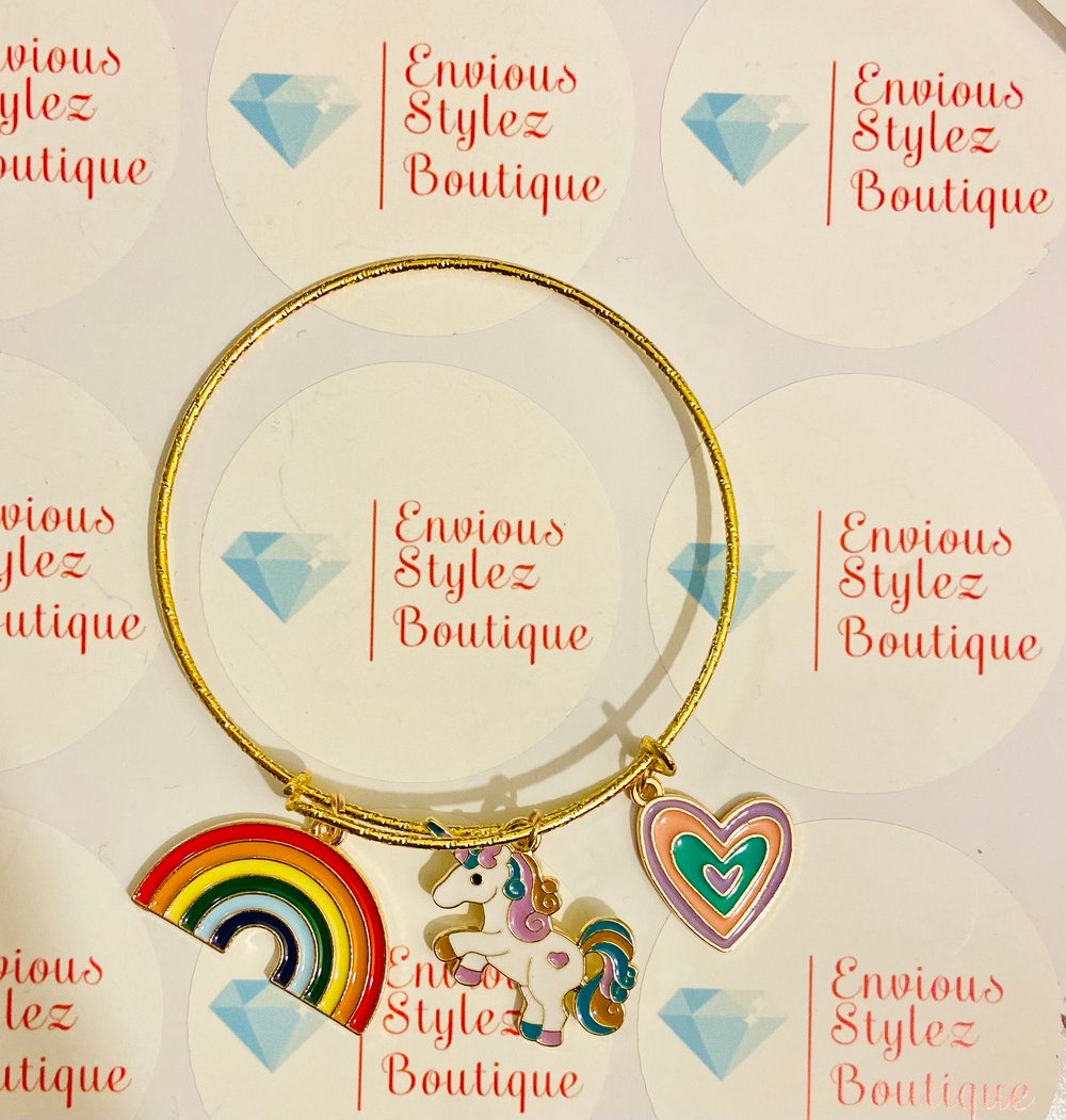 Image of Kids unicorn bangle bracelet 