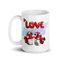 Lady bug Love mug white background glossy mug