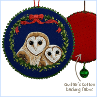 Image 1 of Barn Owls Waiting For Santa Ornament