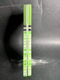 Image 4 of Margarita G10 & @Kaoticartworks 3-D Resin GLOW Segmented Knife Scales