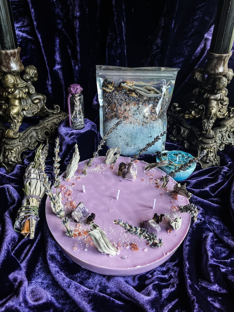 Image of No Bad Vibes, Ritual Candle, Ritual Bath Salts, Spell Jars - Ancient Pathways And Traditions 