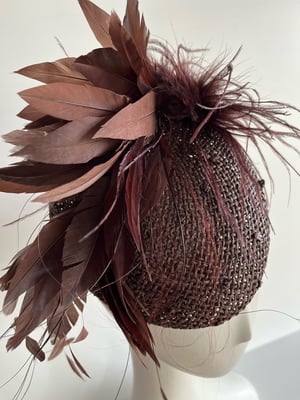 Image of Chocolate brown straw percher