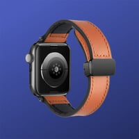 Image 2 of Apple Watch Leather Band w/Magnetic Buckle