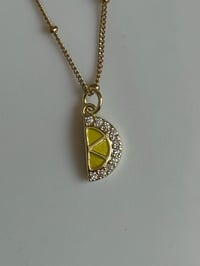 Image 3 of Gold Lemon Slice Necklace