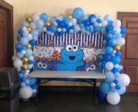 Image 3 of Backdrop With 2 Garlands 4 ft across the top
