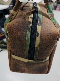 Image 2 of Woodland/ Brown Leather Hybrid Tool Bag