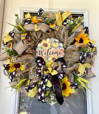 Image 1 of Sunflower welcome wreath 