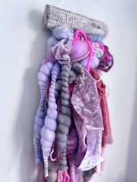 Image 8 of Pink & Purple Fiber Art Pack | Weaving, Earrings & Embroidery Set