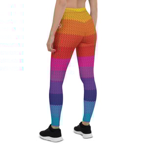 Image of Vibrant Faux Knit Leggings