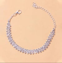 Image 1 of Bling Anklet- SILVER