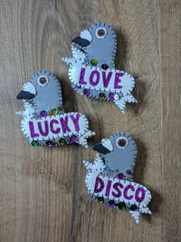Image 2 of Disco Pigeon Brooch