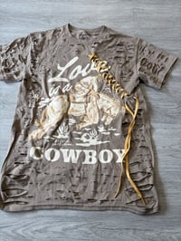 Small Love tan/caramel lace destroyed 