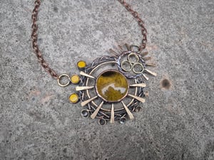 Two suns warm necklace 