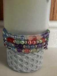 Image 3 of Sunrise Spiral Tumbler Bracelet Stack