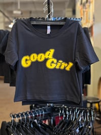 Image 7 of Good Girl Crop YELLOW ON BLACK