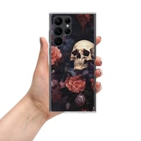 Image 2 of Goth Inspired Baroque Style Painting Skulls and Flowers Clear Case for Samsung®