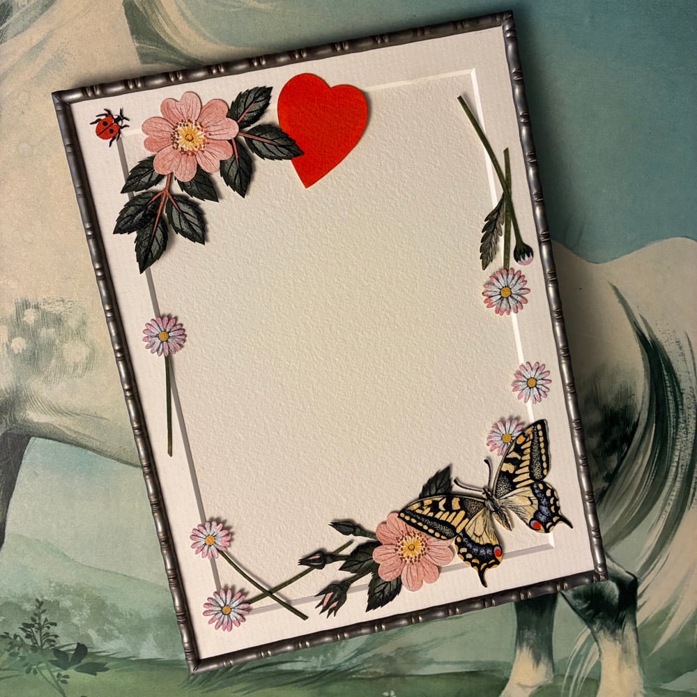 Image of Hand-painted Mount + Vintage Frame (plus painting commission)