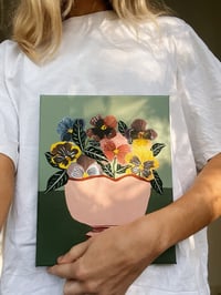 Image 1 of ‘A pot of pansy luck’ Original Artwork