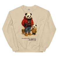 Image 3 of HOLIDAY GOGO BEAR -Red Coat Light Unisex Sweatshirt (see color options)