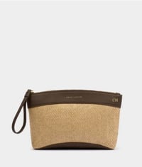 Image 2 of Katie Loxton Wristlet Raffia Clutch Bitter Chocolate