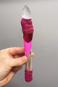 Image 3 of *new* MINI-CLEAR LEMURIAN crystal wand 