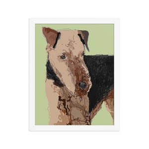 Image of AIREDALE FRAMED ART