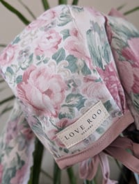 Image 2 of READYMADE 18-24 Dusty rose bunny bonnet with bow