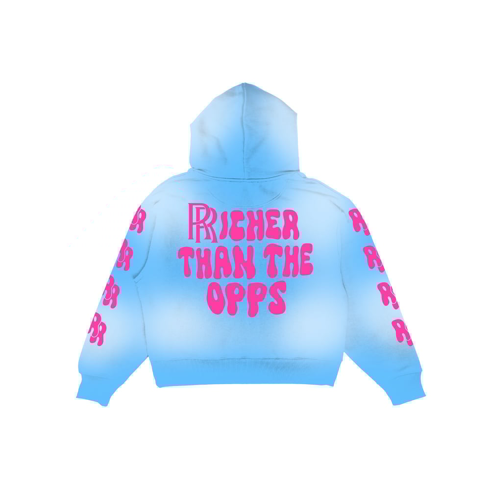 RTTO "Wavy" 4 Logo Zip Up in Powder Blue 