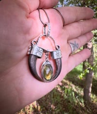 Image 2 of Porcupine claw and labradorite pendant 