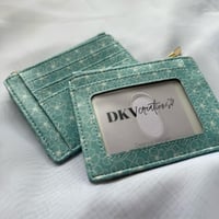Image 2 of Teal Hibiscus Keychain Wallet