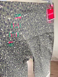 Image 4 of SPANX army green leopard leggings 