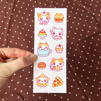 Image 2 of tama doodles & kitty food sticker sheets 