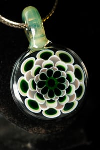 Image 3 of Green Mandela Dotstack Pendant