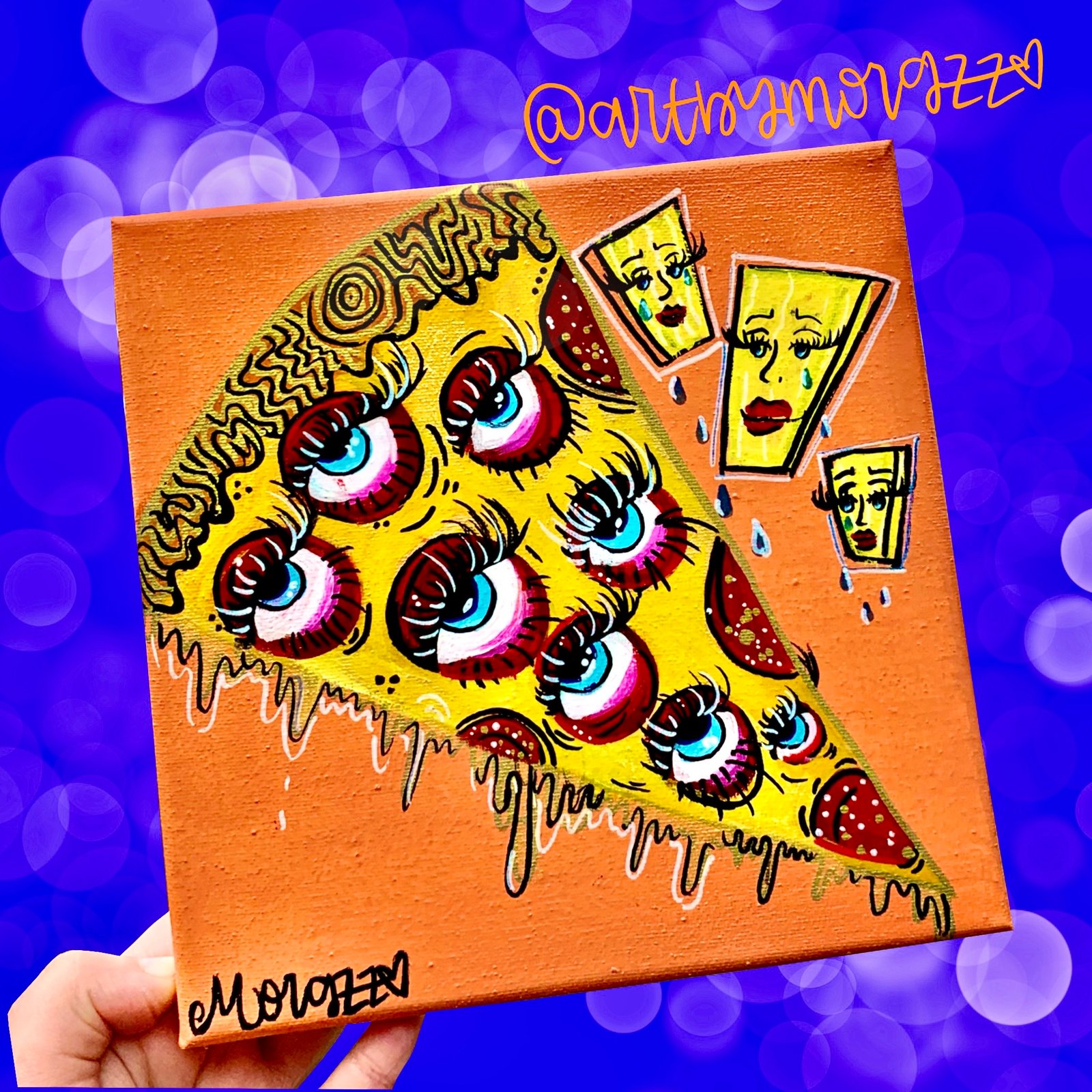 Pineapples don’t go on pizza! 8x8 original Broussard Gallery