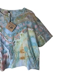 Image 5 of XL Crop Tee in Earthy Muted Geode Ice Dye