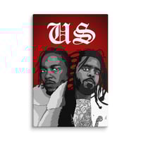 Image 4 of Split Decision - K.Dot J.Cole Canvas Print