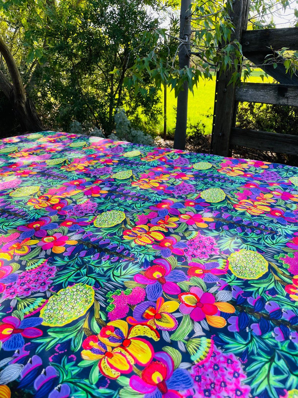 Tablecloth - KK Orchids Oyster Flowers | Woodberry Design