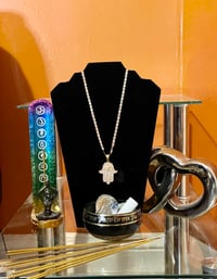 Image 1 of Hamsa Diamond Inspired Necklace 