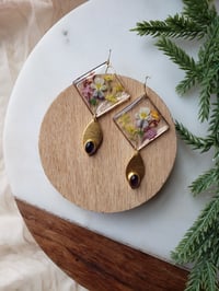 Tiny Wild Flowers Gemstone Earrings 