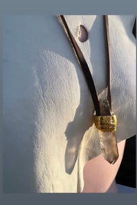 Image 4 of TWIN SLIM:  SMOKEY QUARTZ  -goldenrod